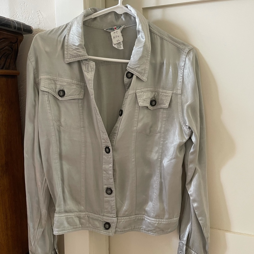 Never Worn Hard Tail Satin Jacket